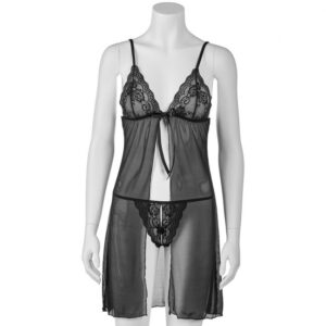 Nortie Gro Svart Babydollset i Spets