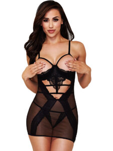 Baci Lace Mesh Show Me Chemise G string
