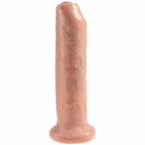 king cock uncut realistisk dildo 18 cm