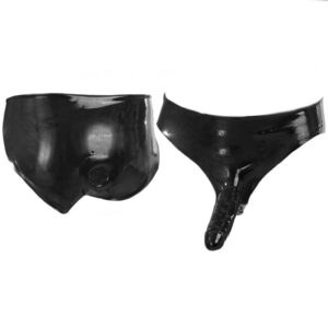 latex underbukser med anal dildo